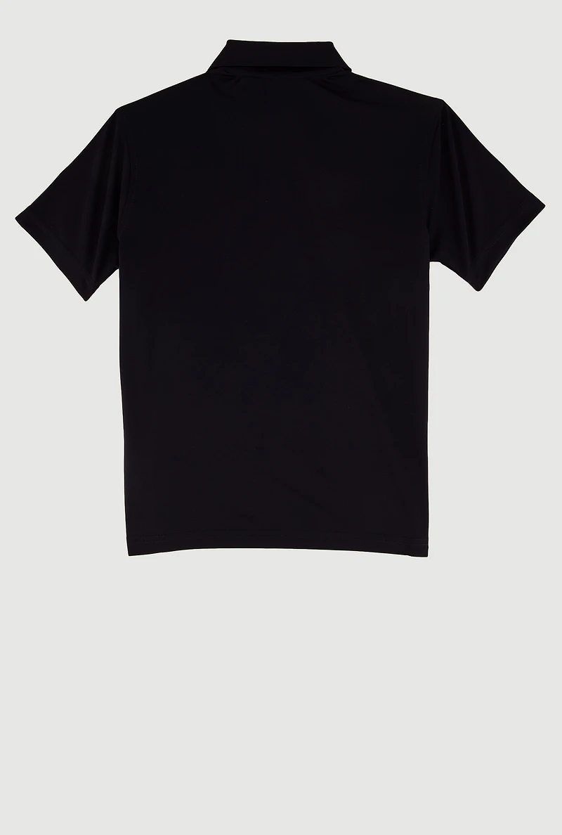 French Toast Boys 8-16 Polo Shirt, Black, Size 10-12