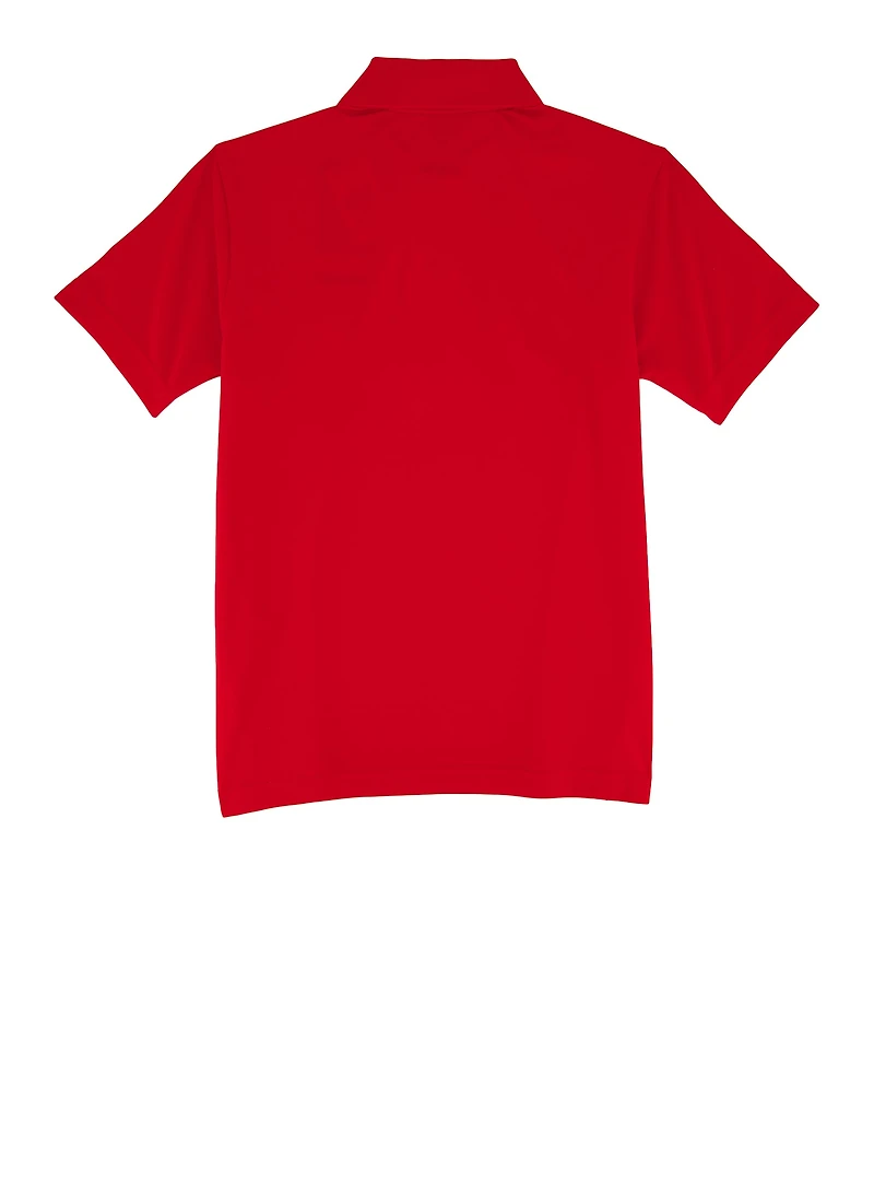 French Toast Boys 8-14 Solid Pique Polo Shirt, Red, Size 14-16