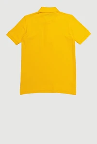 French Toast Boys 8-14 Short Sleeve Polo Shirt for School, Yellow, Size 14-16