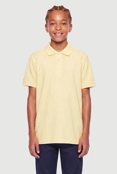 French Toast Boys 8-16 Short Sleeve Pique Polo Top