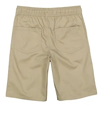 French Toast Boys - Drawstring Zip Pocket Shorts, Khaki