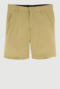 French Toast Boys 8-14 Stretch Flat Front Shorts, Khaki,