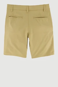 French Toast Boys - Stretch Flat Front Shorts, Khaki