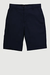 French Toast Boys 8-14 Adjustable Waistband Uniform Shorts, Blue,