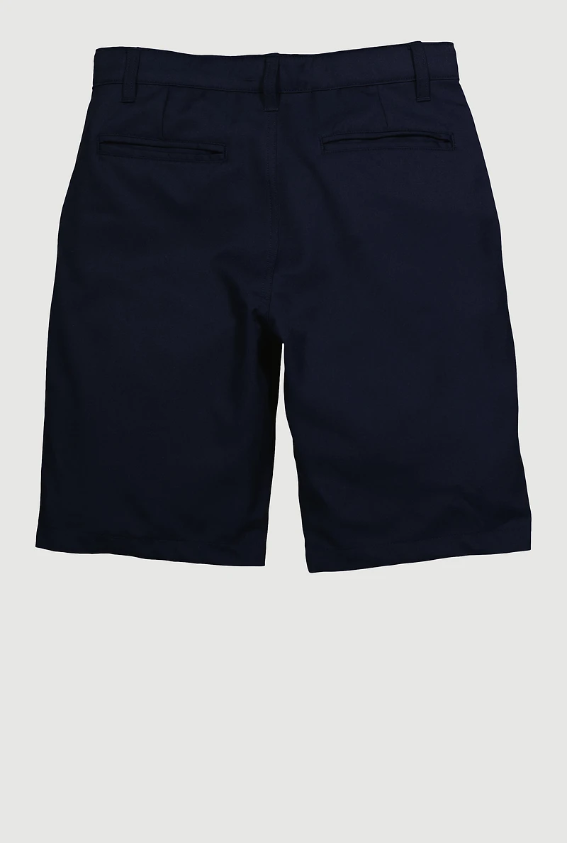 French Toast Boys 8-14 Adjustable Waistband Uniform Shorts, Blue, Size 12