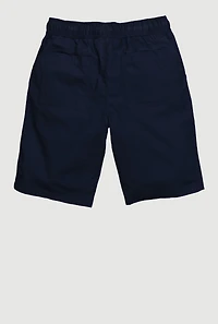 French Toast Boys 8-14 Sustainable Material School Uniform Shorts, Blue,