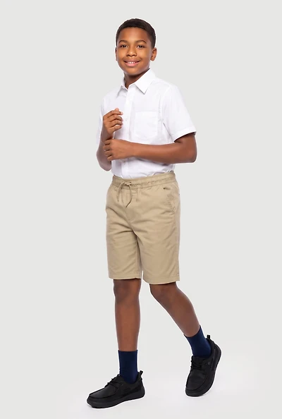 French Toast Boys 8-14 Mid Rise Drawstring Waist Shorts