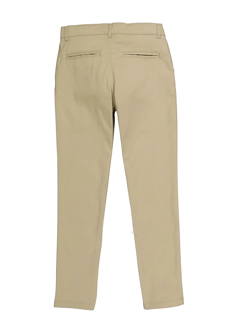 French Toast Boys 8-14 Slim Leg Chinos, Khaki, Size 10