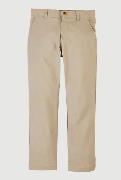 French Toast Boys 8-14 Straight Leg Khaki Pants, Khaki, Size 8