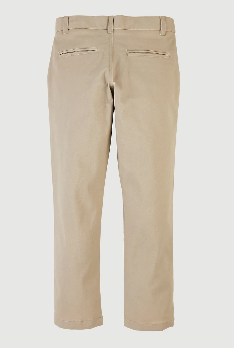 French Toast Boys 8-14 Straight Leg Khaki Pants, Khaki, Size 10