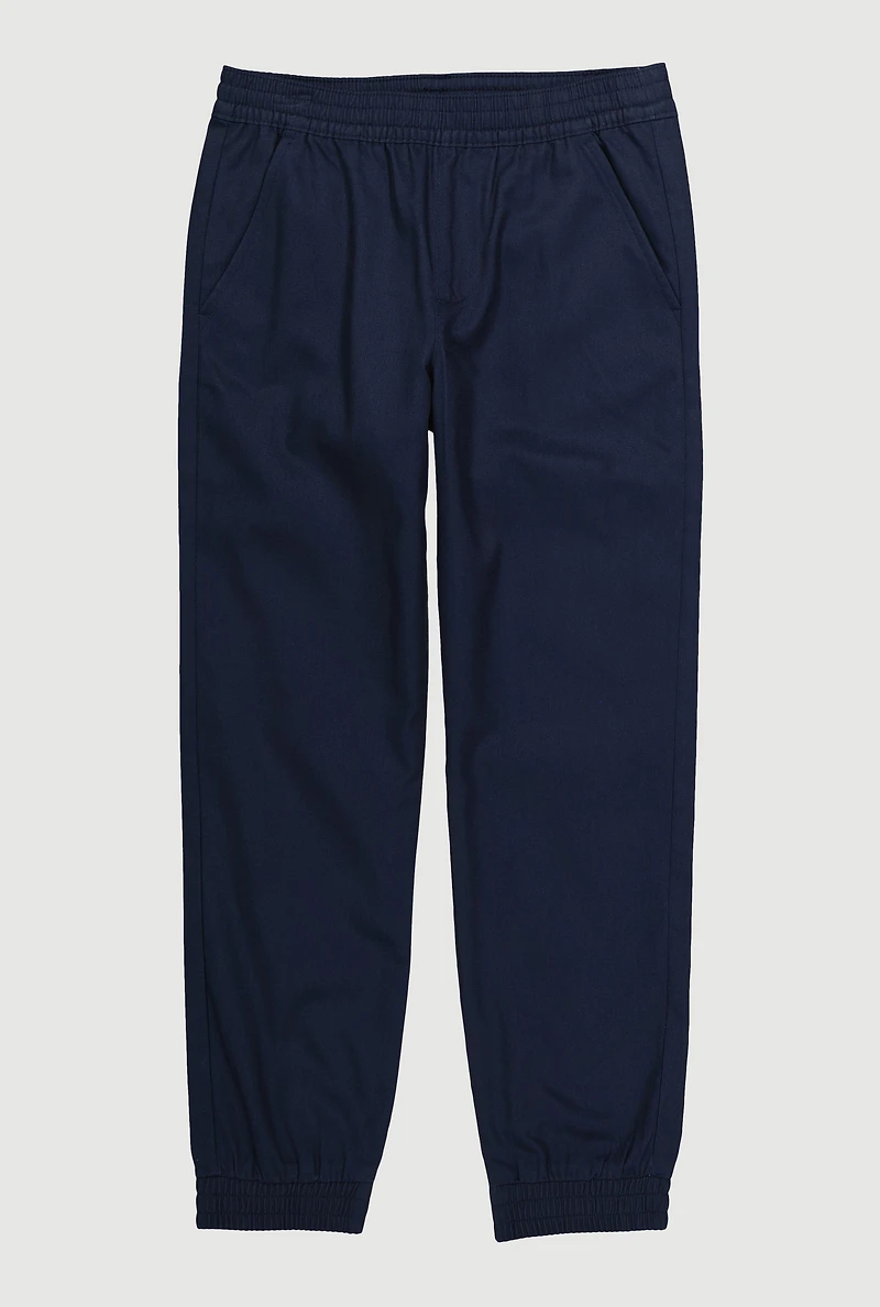French Toast Boys 8-14 Elastic Waist Joggers, Blue, Size 8