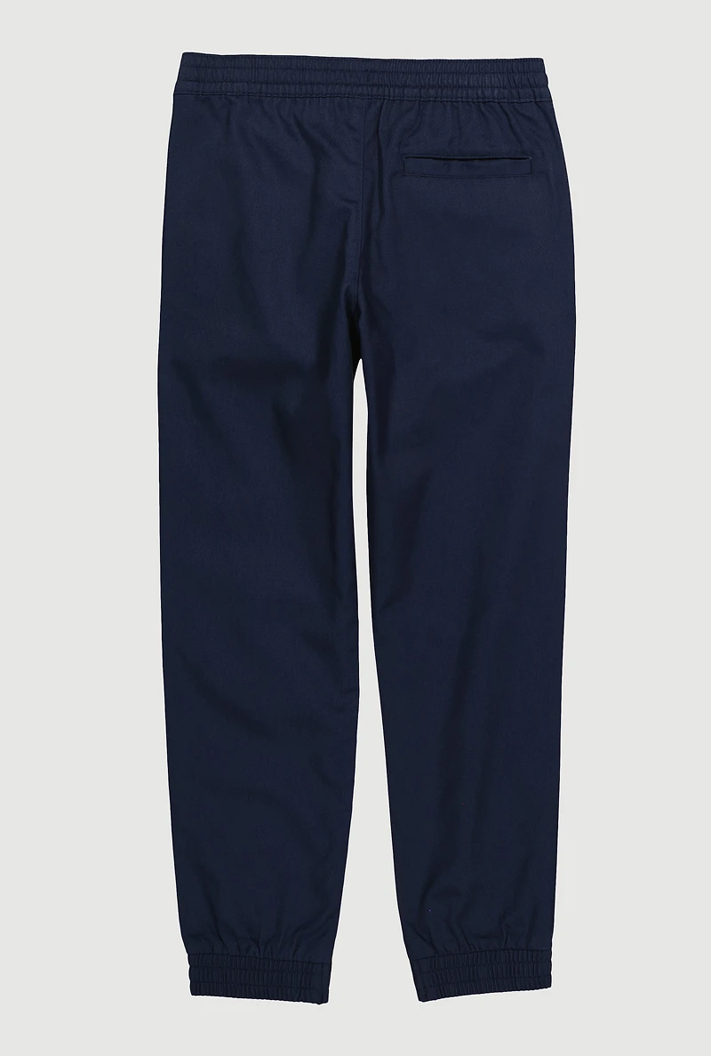 French Toast Boys 8-14 Elastic Waist Joggers, Blue, Size 14