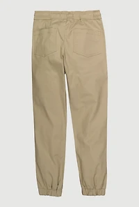 French Toast Boys 8-14 Drawstring Waist Joggers, Khaki, Size 14
