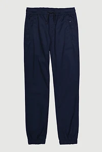 Boys 8-14 Mid Rise Drawstring Waist Joggers, Blue, Size 14