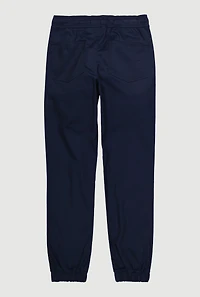 Boys 8-14 Mid Rise Drawstring Waist Joggers, Blue, Size 8