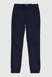 French Toast Boys 8-14 Solid Drawstring Waist Joggers