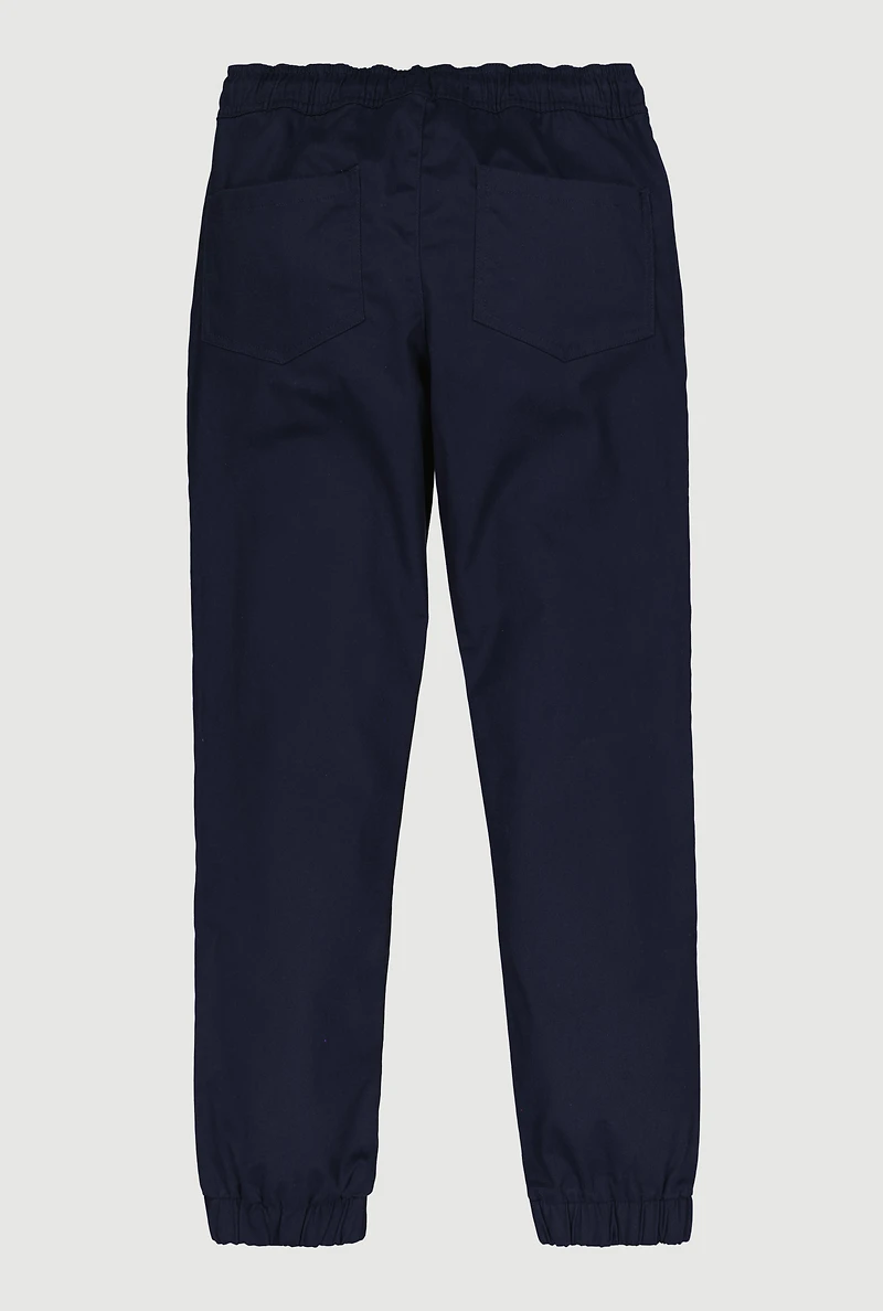 French Toast Boys 8-14 Solid Drawstring Waist Joggers