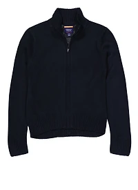 French Toast Boys 8-14 Zip Front Sweater, Blue,