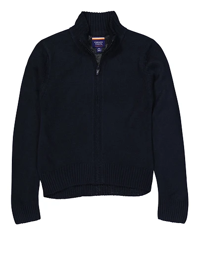 French Toast Boys 8-14 Zip Front Sweater, Blue, Size 10-12