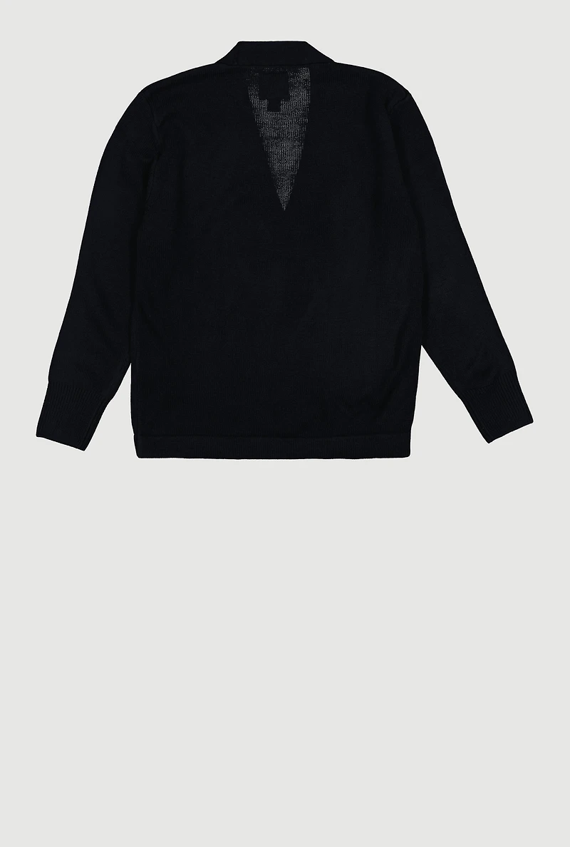 French Toast Boys 8-16 Button Front Cardigan