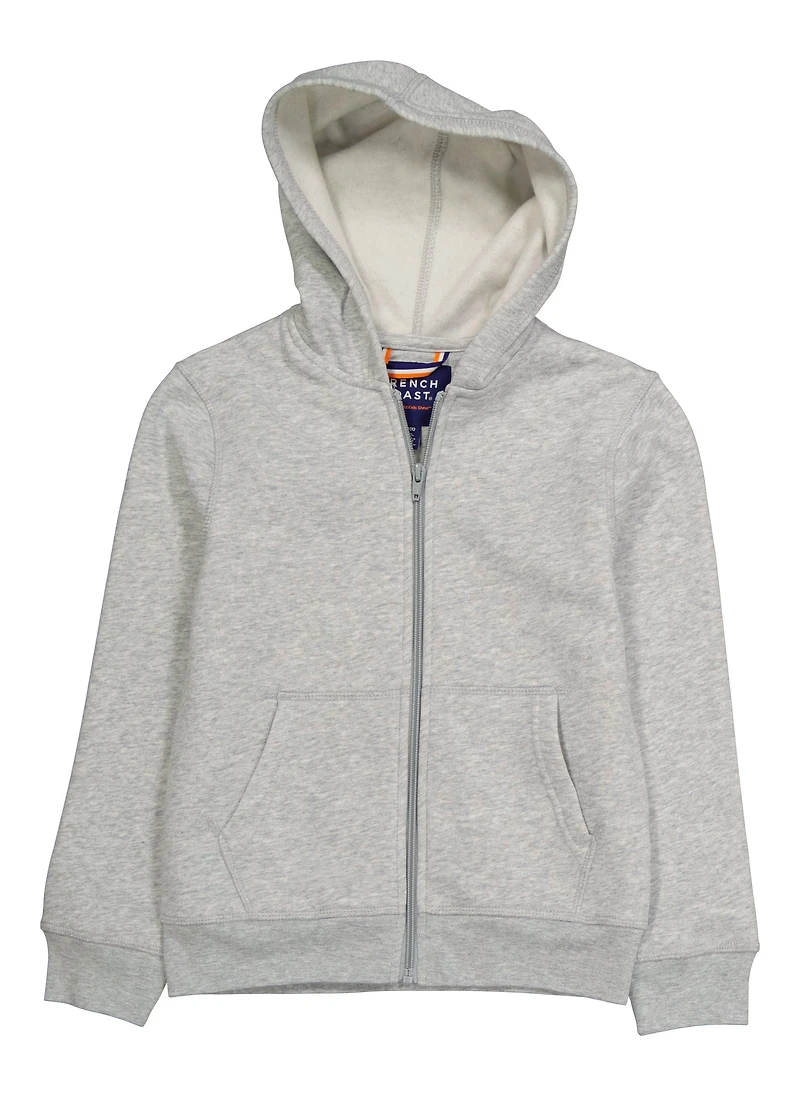 French Toast Boys 8-16 Zip Front Sweatshirt, Grey,