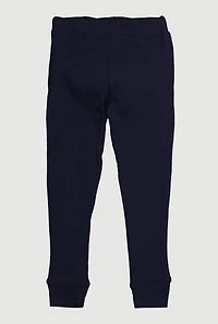 Boys 8-16 Fleece Lined Contrast Drawstring Waist Joggers, Blue, Size 10-12