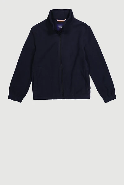 Boys 8-16 Solid Fleece Mock Neck Jacket, Blue, Size 10-12