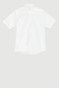 French Toast Boys 16-20 Poplin Short Sleeve Shirt, White, Size 16