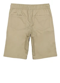 French Toast Boys 16-20 Drawstring Zip Pocket Shorts, Khaki, Size 18