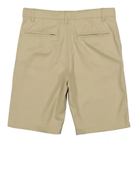 French Toast Boys 16-20 Stretch Flat Front Shorts, Khaki, Size 16