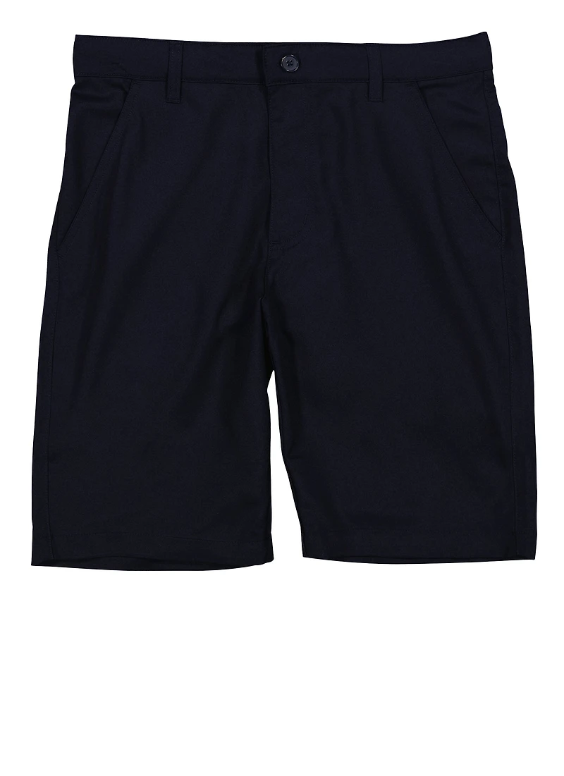 French Toast Boys 16-20 Solid Flat Front Shorts, Blue, Size 20