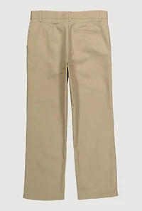 French Toast Boys 10-20 Husky Straight Leg Khaki Pants, Khaki, Size 12H