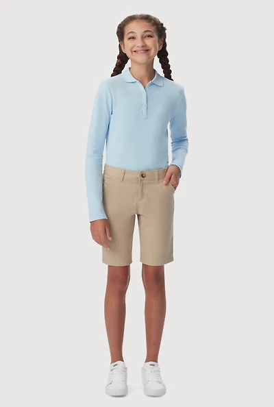 French Toast Girls 4-6x Stretch Bermuda Shorts, Khaki,