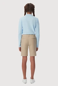 French Toast Girls 4-6x Stretch Bermuda Shorts, Khaki,
