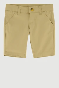 French Toast Girls 4-6x Stretch Bermuda Shorts, Khaki,