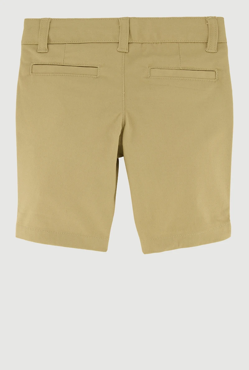 French Toast Girls 4-6x Stretch Bermuda Shorts, Khaki, Size 5