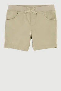 French Toast Girls 4-6x Stretchy School Uniform Shorts, Khaki, Size 4