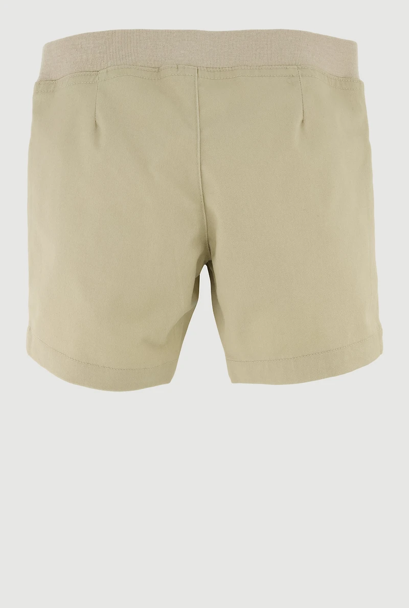 French Toast Girls 4-6x Stretchy School Uniform Shorts, Khaki, Size 4