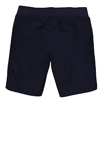 French Toast Girls 4-6x Solid Faux Drawstring Shorts, Blue,