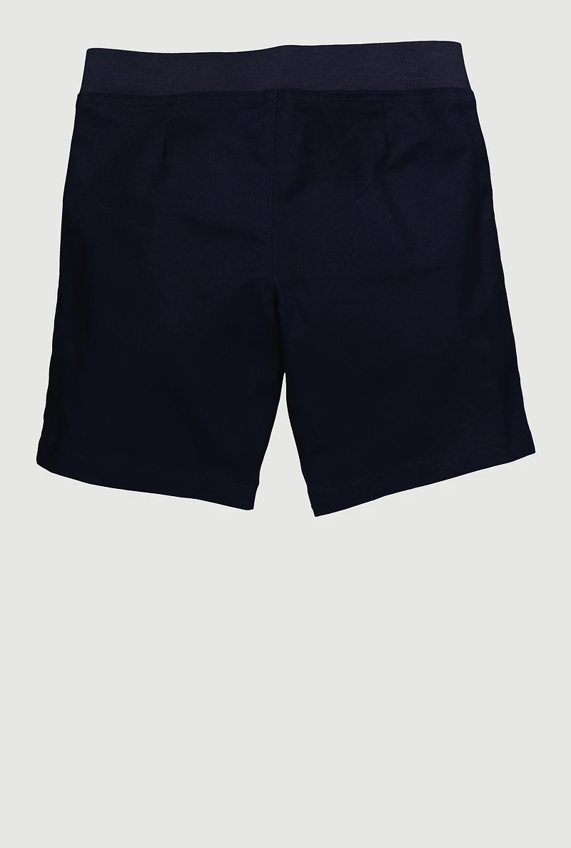 French Toast Girls 7-14 Mid Rise Shorts, Blue, Size 10