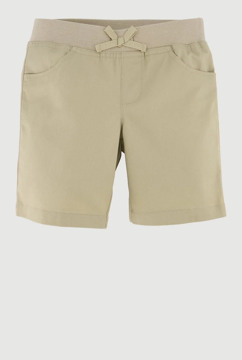 French Toast Girls 7-14 Stretch Khaki Shorts, Khaki,