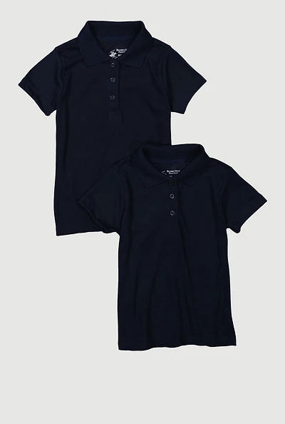 Beverly Hills Polo Club Girls 4-6x Shirt 2 Pack, Blue,