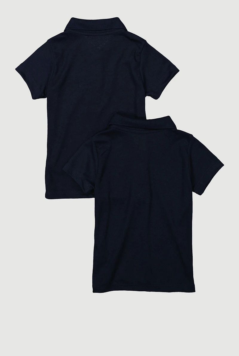 Beverly Hills Polo Club Girls 4-6x Shirt 2 Pack, Blue,