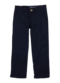 Girls 4-6x Twill Straight Leg Pants, Blue, Size 6X