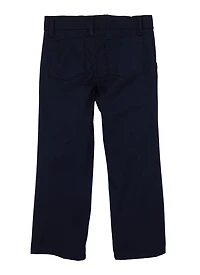 Girls 4-6x Twill Straight Leg Pants, Blue, Size 6