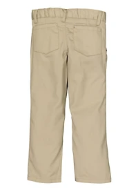 Girls 4-6x Basic Straight Leg Pants, Khaki, Size 4