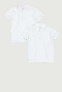 Boys 4-7 Solid Polo Shirts 2 Pack Set, White, Size 4