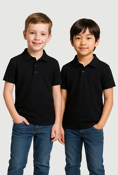 Boys 4-7 Short Sleeve Polo Shirts 2 Pack, Blue, Size 5-6