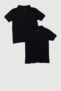 Boys 4-7 Short Sleeve Polo Shirts 2 Pack, Blue, Size 5-6