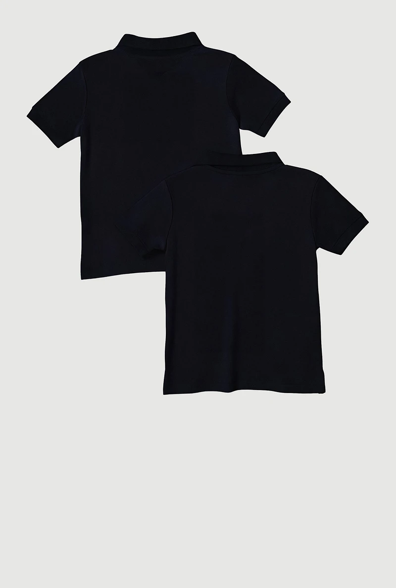 Boys 4-7 Short Sleeve Polo Shirts 2 Pack, Blue, Size 5-6